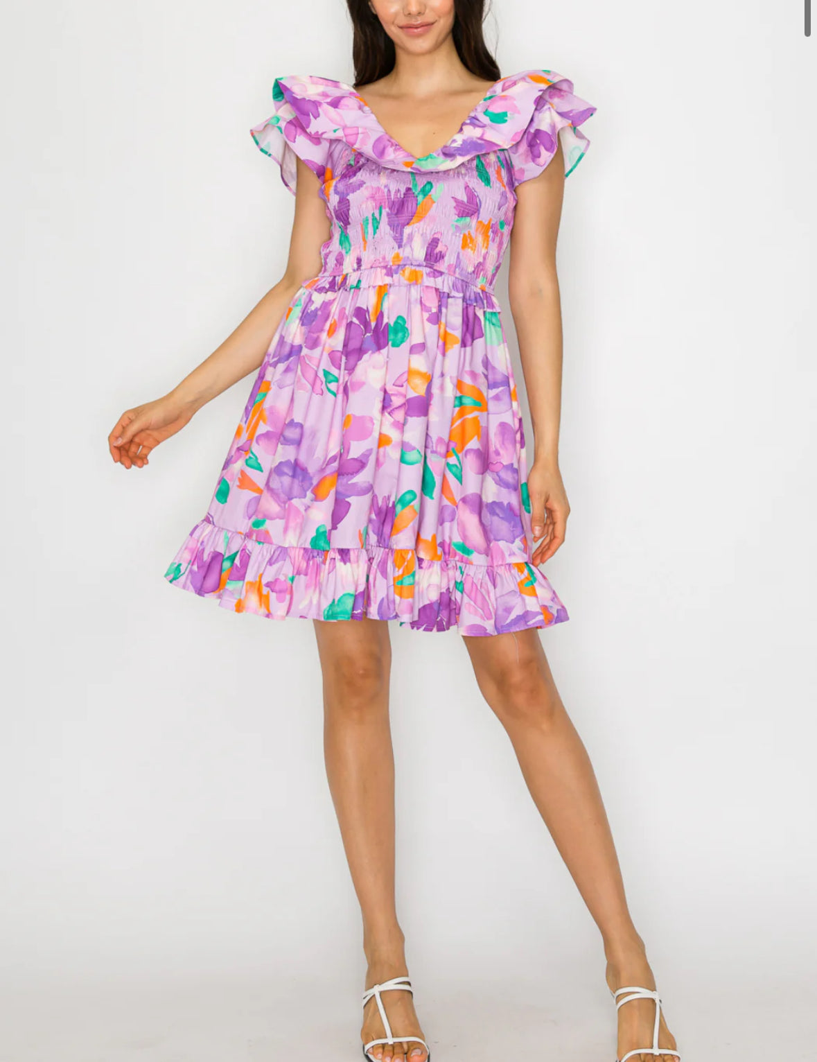 Lilac Dreamscape Short Dress