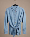 Denim Demure Top