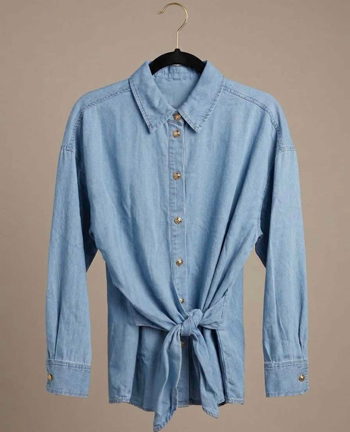 Denim Demure Top