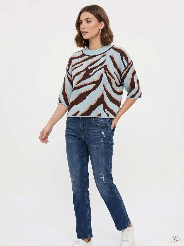 Stripes & Blue Sweater