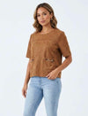 Maple Suede Top