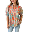 Citrus Paisley Top