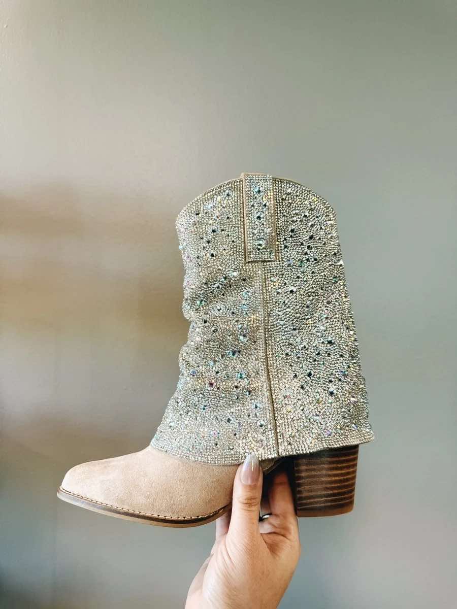 Old Money Rhinestone Boots