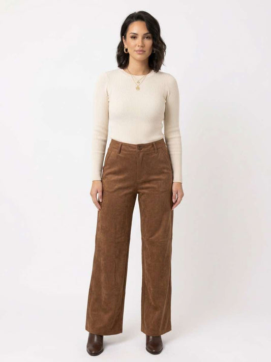 Chestnut Suede Pants