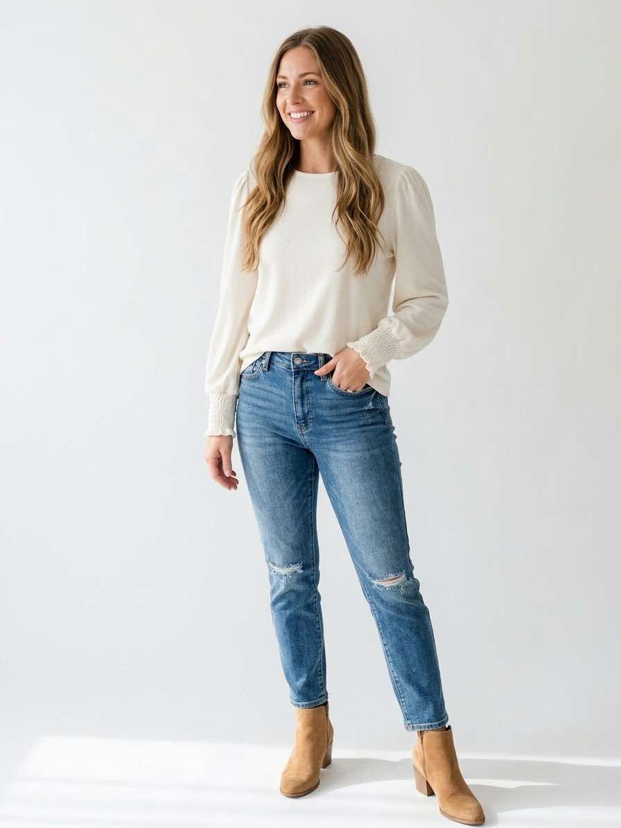 Shantel Crew Neck Top